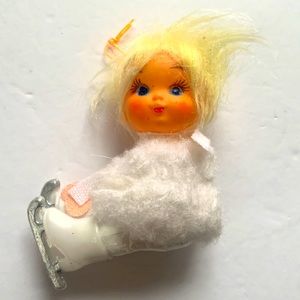 Vintage Ice Skate Snow Baby Ornament